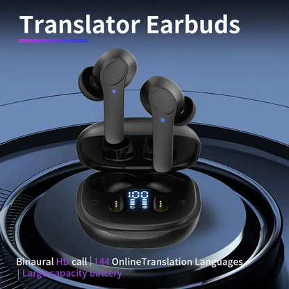 Translator Earbuds 144 Languages APP Real-Time Translator Earphones Smart Voice Translator Earbuds Wireless Translation Headset